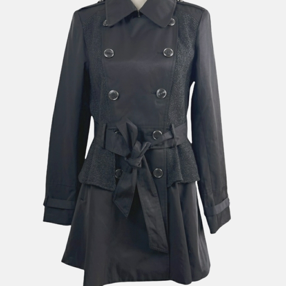 Steve Madden Jackets & Blazers - 💥EUC Steve Madden tweed panel trench